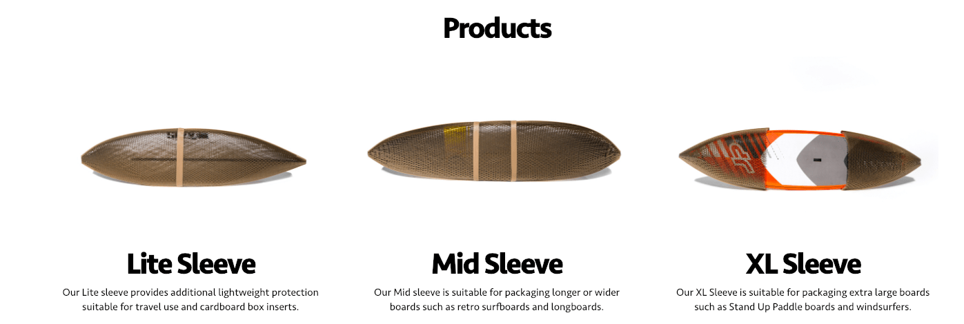 Flexi Ex emballage 100% recyclable pour les planches de surf