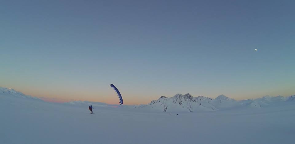 snow kite avec Johanna Marcoz