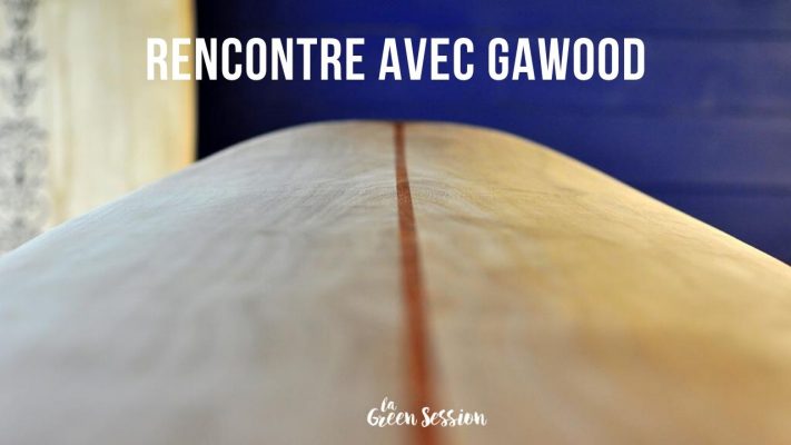 Zoom planche de surf en bois Gawood